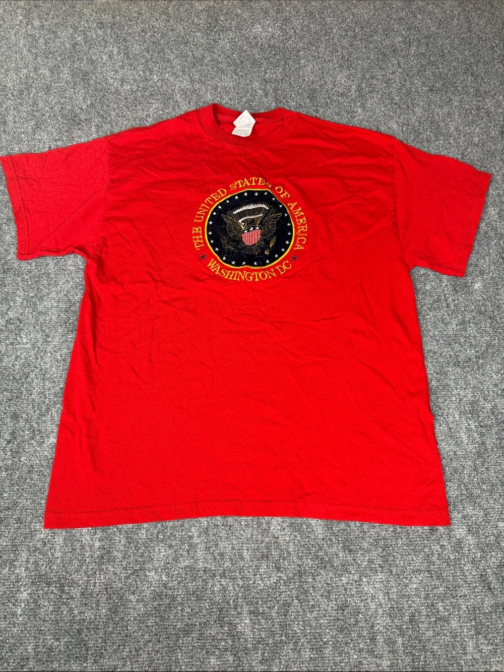 Washington D.C. Eagle Emblem Short Sleeve Tee - Red